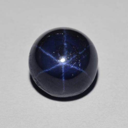 3,02 ctw natürlicher blauer Stern-Saphir, Rundschliff, Lichtundurchlässig