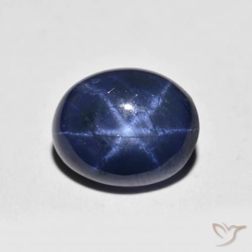 2,70 ctw natürlicher blauer Stern-Saphir, Oval Schliff, Lichtundurchlässig