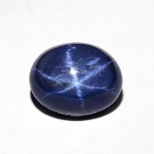 4,74 ctw natürlicher blauer Stern-Saphir, Oval Schliff, Lichtundurchlässig
