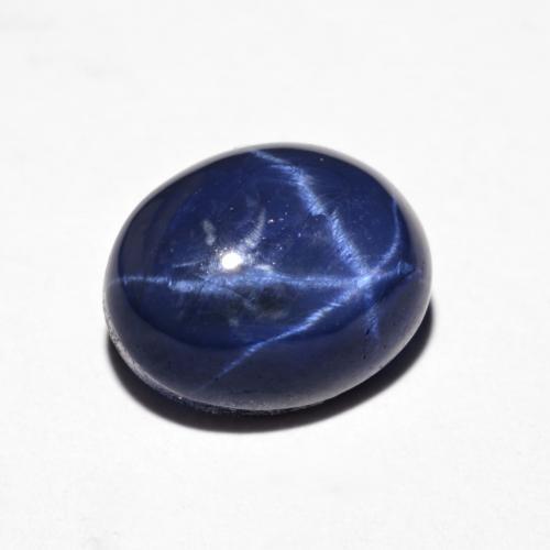 4,74 ctw natürlicher blauer Stern-Saphir, Oval Schliff, Lichtundurchlässig