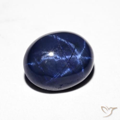9,17 ctw natürlicher Navy blau Sternsaphir, Oval, Lichtundurchlässig