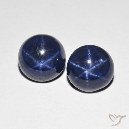 2.99ctw Natürlicher tiefblau Sternsaphir, Runden, Lichtundurchlässig