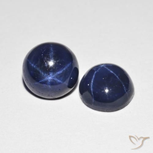 2.99 ct natürliche tiefblau Sternsaphir-Edelsteine, Runden, Lichtundurchlässig