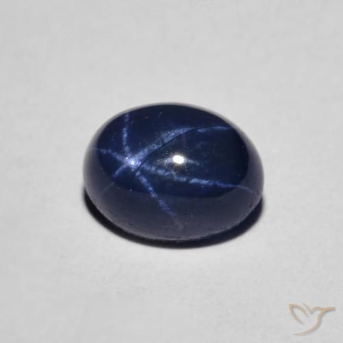 9,17 ctw natürlicher Navy blau Sternsaphir, Oval, Lichtundurchlässig