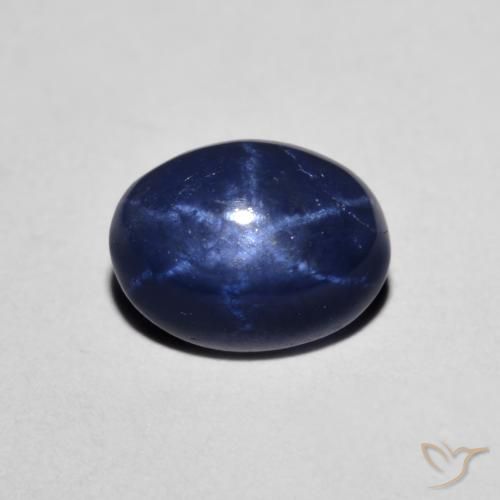 1.82ct Natürlicher Navy blau Sternsaphir, Oval, Lichtundurchlässig
