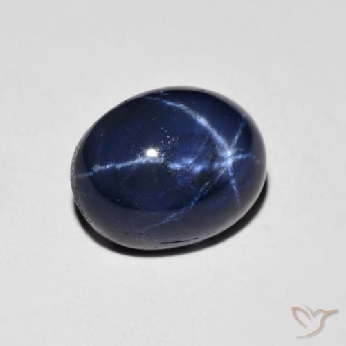 9,17 ctw natürlicher Navy blau Sternsaphir, Oval, Lichtundurchlässig