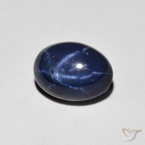 9,17 ctw natürlicher Navy blau Sternsaphir, Oval, Lichtundurchlässig