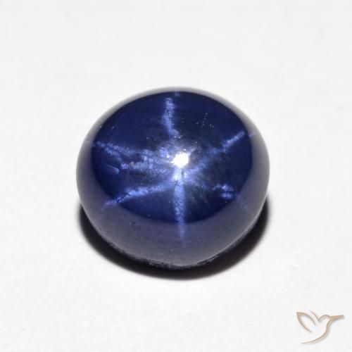 2.51ct Natürlicher tiefblau Sternsaphir, Runden, Lichtundurchlässig