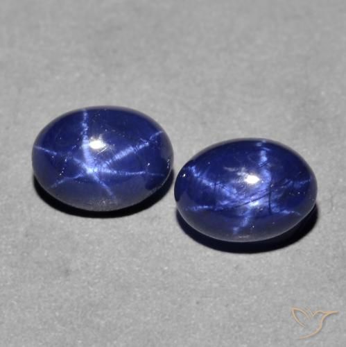 3.09ctw Natürlicher Navy blau Sternsaphir, Oval, Lichtundurchlässig