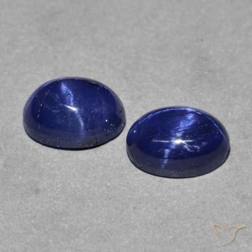 3.09 ct natürliche Navy blau Sternsaphir-Edelsteine, Oval, Lichtundurchlässig