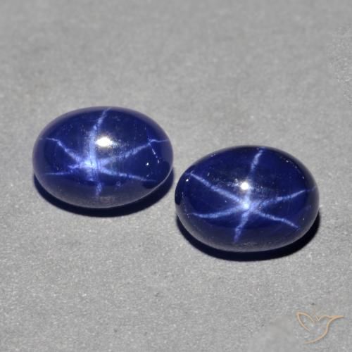 3.46ctw Natürlicher Navy blau Sternsaphir, Oval, Lichtundurchlässig