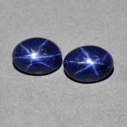 2.48ctw Natürlicher Navy blau Sternsaphir, Oval, Lichtundurchlässig