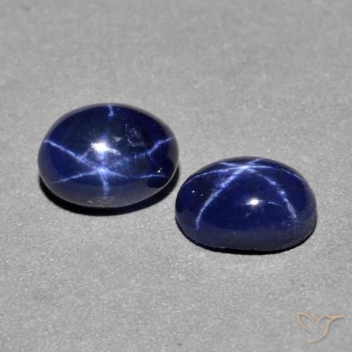 3.10 ct natürliche Navy blau Sternsaphir-Edelsteine, Oval, Lichtundurchlässig