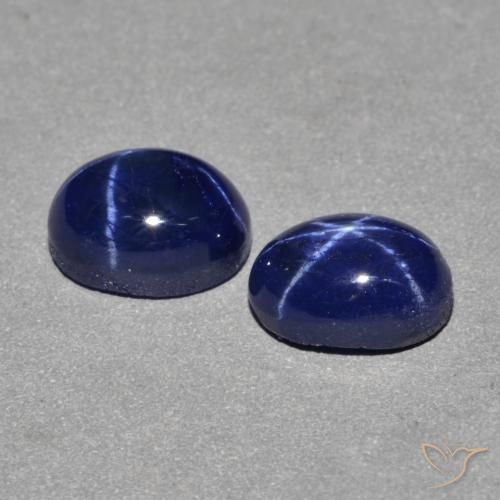 3.10 ct natürliche Navy blau Sternsaphir-Edelsteine, Oval, Lichtundurchlässig