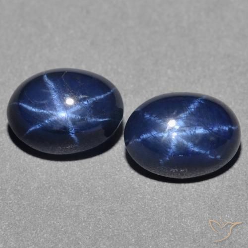 3,14 ct natürliche blauer Stern-Saphir-Edelsteine, Oval Schliff, Lichtundurchlässig