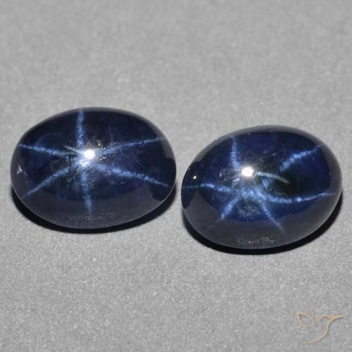 3.21ctw Natürlicher tiefblau Sternsaphir, Oval, Lichtundurchlässig
