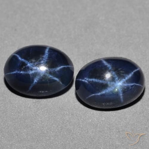 3.27ctw Natürlicher tiefblau Sternsaphir, Oval, Lichtundurchlässig
