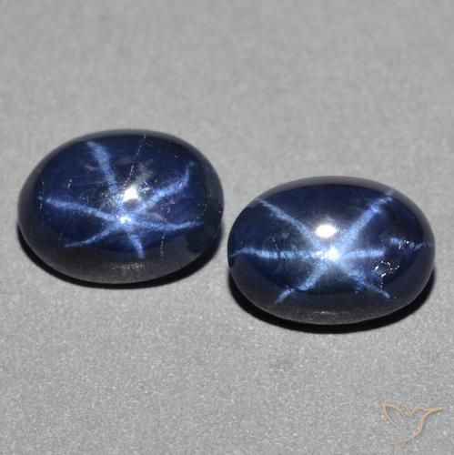2.69ctw Natürlicher tiefblau Sternsaphir, Oval, Lichtundurchlässig