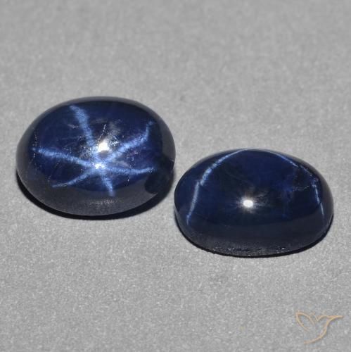 2.69 ct natürliche tiefblau Sternsaphir-Edelsteine, Oval, Lichtundurchlässig