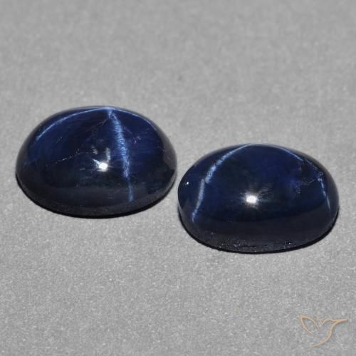 2.69 ct natürliche tiefblau Sternsaphir-Edelsteine, Oval, Lichtundurchlässig