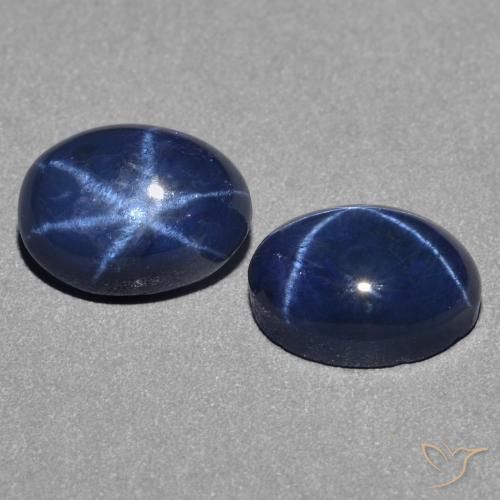 3.03 ct natürliche tiefblau Sternsaphir-Edelsteine, Oval, Lichtundurchlässig