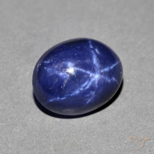 4.29ct Natürlicher Navy blau Sternsaphir, Oval, Lichtundurchlässig