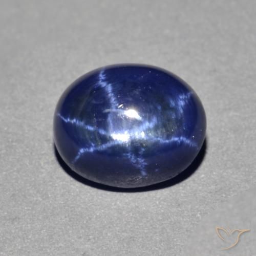 4.02ct Natürlicher Navy blau Sternsaphir, Oval, Lichtundurchlässig