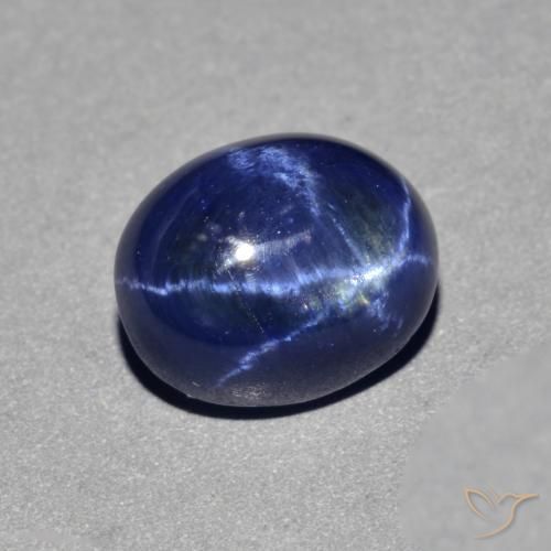 9,17 ctw natürlicher Navy blau Sternsaphir, Oval, Lichtundurchlässig