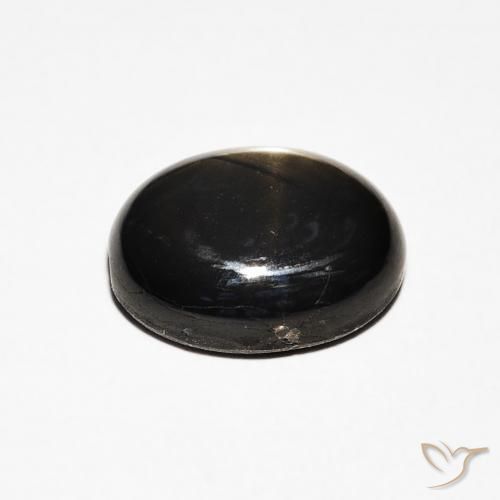 9,17 ctw natürlicher Schwarz Sternsaphir, Oval, Lichtundurchlässig