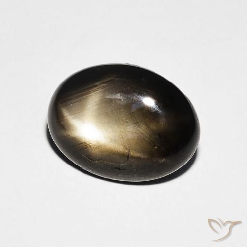 9,17 ctw natürlicher Schwarz Sternsaphir, Oval, Lichtundurchlässig