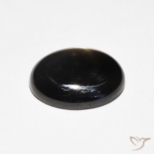 9,17 ctw natürlicher Schwarz Sternsaphir, Oval, Lichtundurchlässig