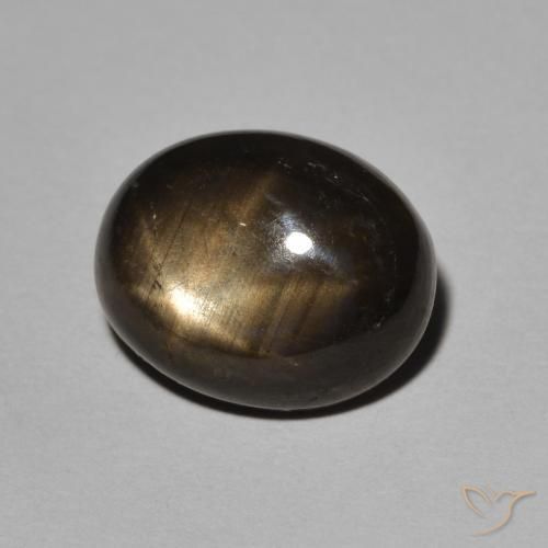 5.24ct Natürlicher Schwarz Sternsaphir, Oval, Lichtundurchlässig