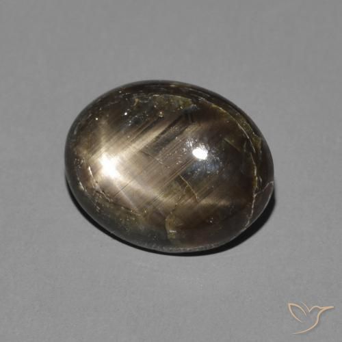 9,17 ctw natürlicher Schwarz Sternsaphir, Oval, Lichtundurchlässig