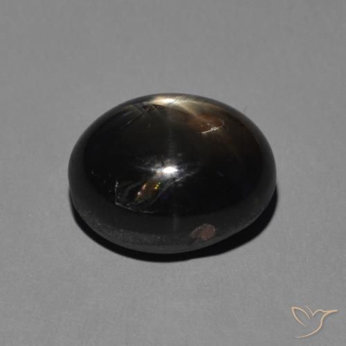 9,17 ctw natürlicher Grau-Silber-Schwarz Sternsaphir, Oval, Lichtundurchlässig