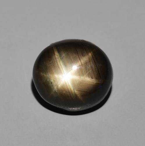 6.13ct Natürlicher Schwarz Sternsaphir, Oval, Lichtundurchlässig