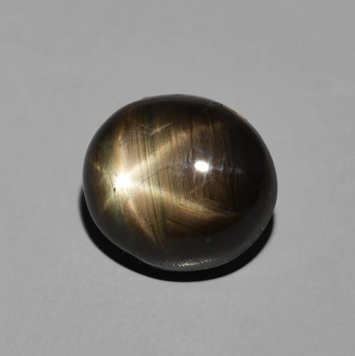 9,17 ctw natürlicher Schwarz Sternsaphir, Oval, Lichtundurchlässig