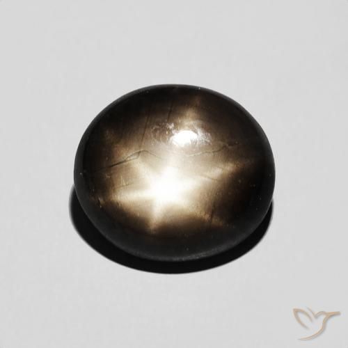 4.60ct Natürlicher Schwarz Sternsaphir, Oval, Lichtundurchlässig