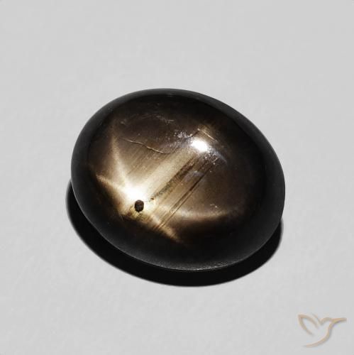 9,17 ctw natürlicher Schwarz Sternsaphir, Oval, Lichtundurchlässig