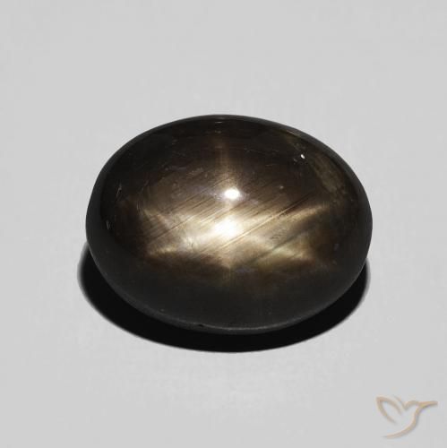 6.52ct Natürlicher Schwarz Sternsaphir, Oval, Lichtundurchlässig