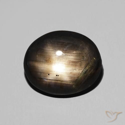4.89ct Natürlicher Schwarz Sternsaphir, Oval, Lichtundurchlässig