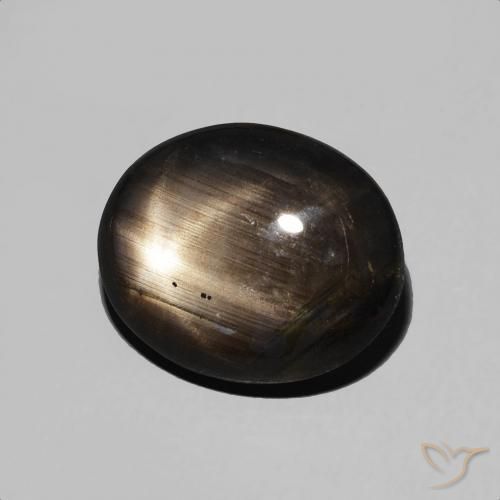 9,17 ctw natürlicher Schwarz Sternsaphir, Oval, Lichtundurchlässig