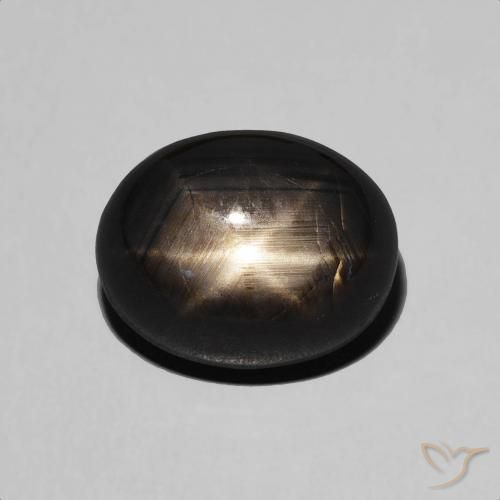 6.54ct Natürlicher Schwarz Sternsaphir, Oval, Lichtundurchlässig