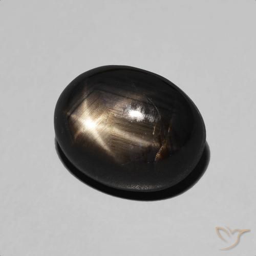 9,17 ctw natürlicher Schwarz Sternsaphir, Oval, Lichtundurchlässig