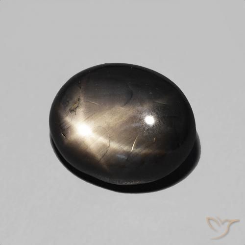 9,17 ctw natürlicher Schwarz Sternsaphir, Oval, Lichtundurchlässig