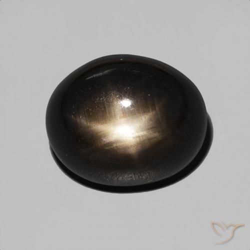 7.84ct Natürlicher Schwarz Sternsaphir, Oval, Lichtundurchlässig
