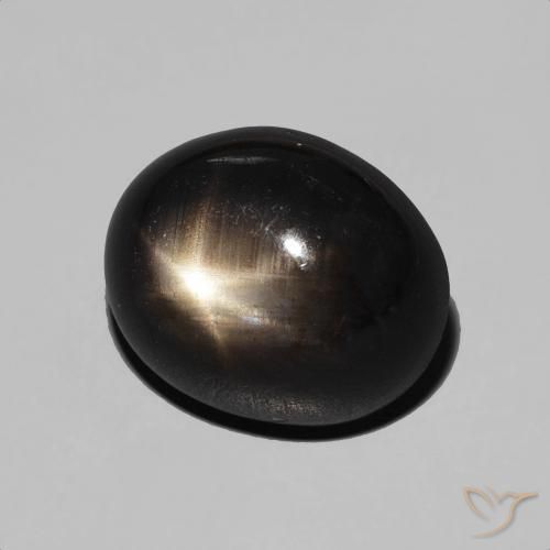9,17 ctw natürlicher Schwarz Sternsaphir, Oval, Lichtundurchlässig