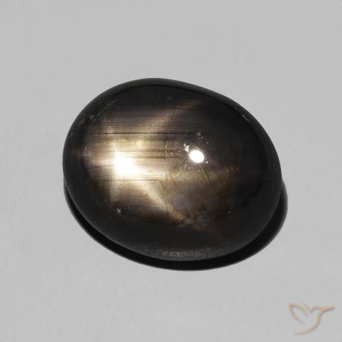 9,17 ctw natürlicher Schwarz Sternsaphir, Oval, Lichtundurchlässig