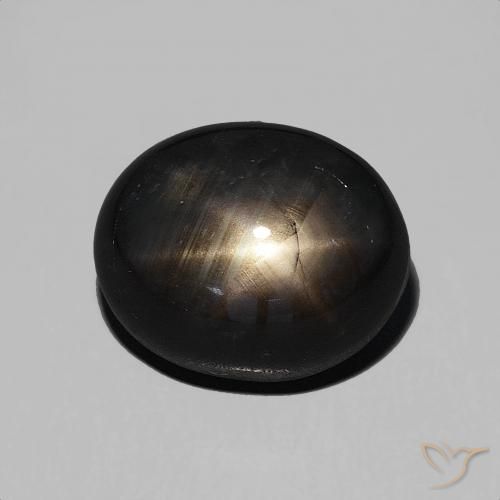 6.71ct Natürlicher Schwarz Sternsaphir, Oval, Lichtundurchlässig