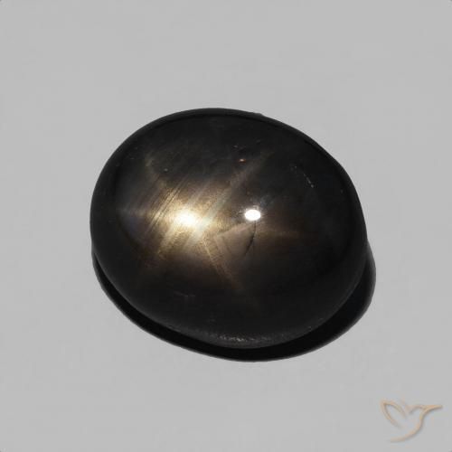 9,17 ctw natürlicher Schwarz Sternsaphir, Oval, Lichtundurchlässig