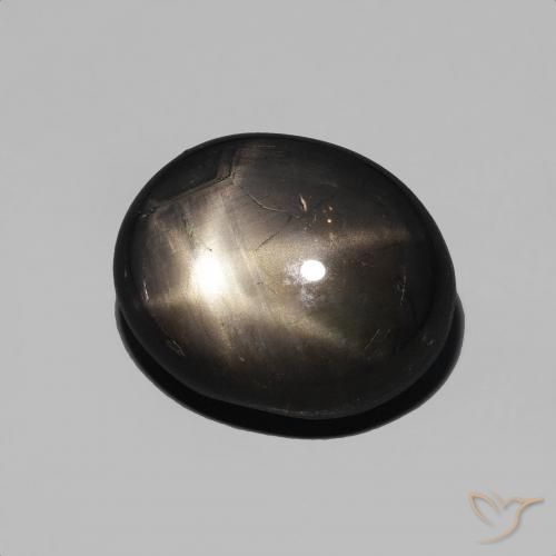 9,17 ctw natürlicher Schwarz Sternsaphir, Oval, Lichtundurchlässig